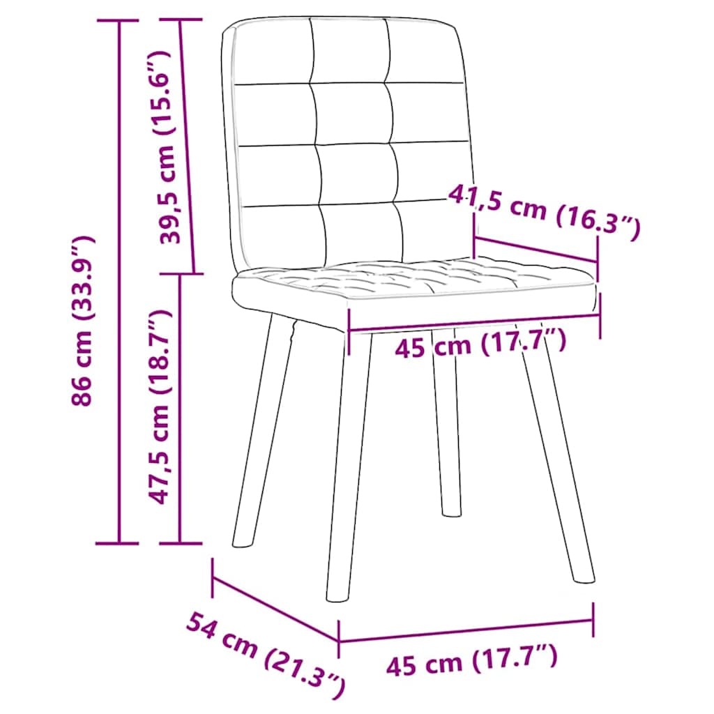 vidaXL Esszimmerstühle 6 Stk. Taupe Stoff