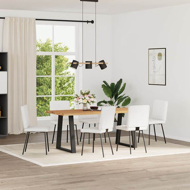 vidaXL Chaises de salle à manger 6 pcs Similicuir Blanc