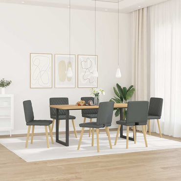 vidaXL Chaises de salle à manger 6 pcs Tissu gris foncé