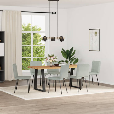vidaXL Chaises de salle à manger 6 pcs Gris clair Velours