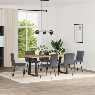 vidaXL Esszimmerstühle 6 Stk. Dunkelgrau Samt