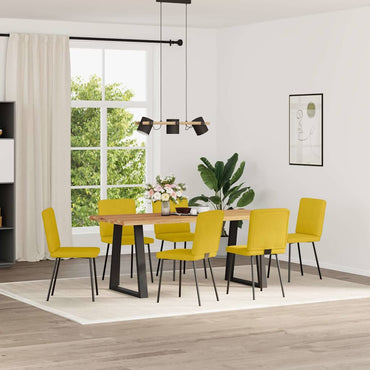 vidaXL Chaises de salle à manger 6 pcs Velours jaune