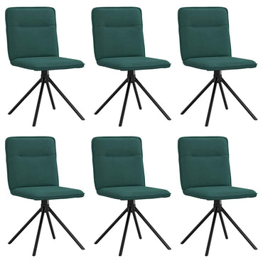 vidaXL Chaises de salle à manger 6 pcs Tissu vert foncé