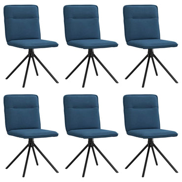 vidaXL Esszimmerstühle 6 Stk. Blau Stoff