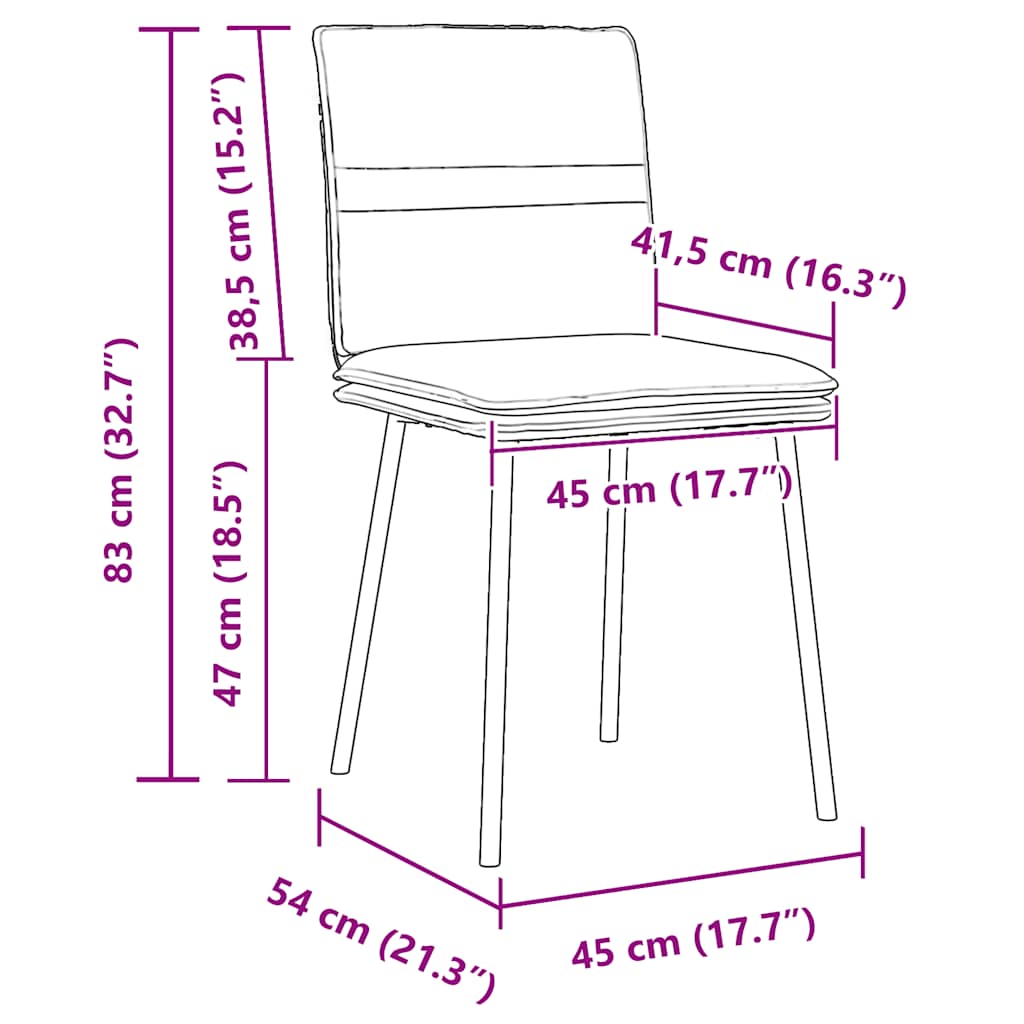 vidaXL Chaises de salle à manger 6 pcs Velours jaune