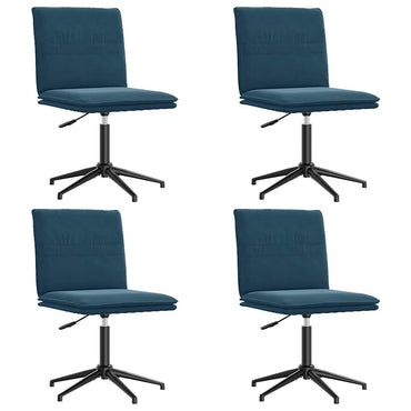 vidaXL Chaises de salle à manger 4 pcs Velours bleu