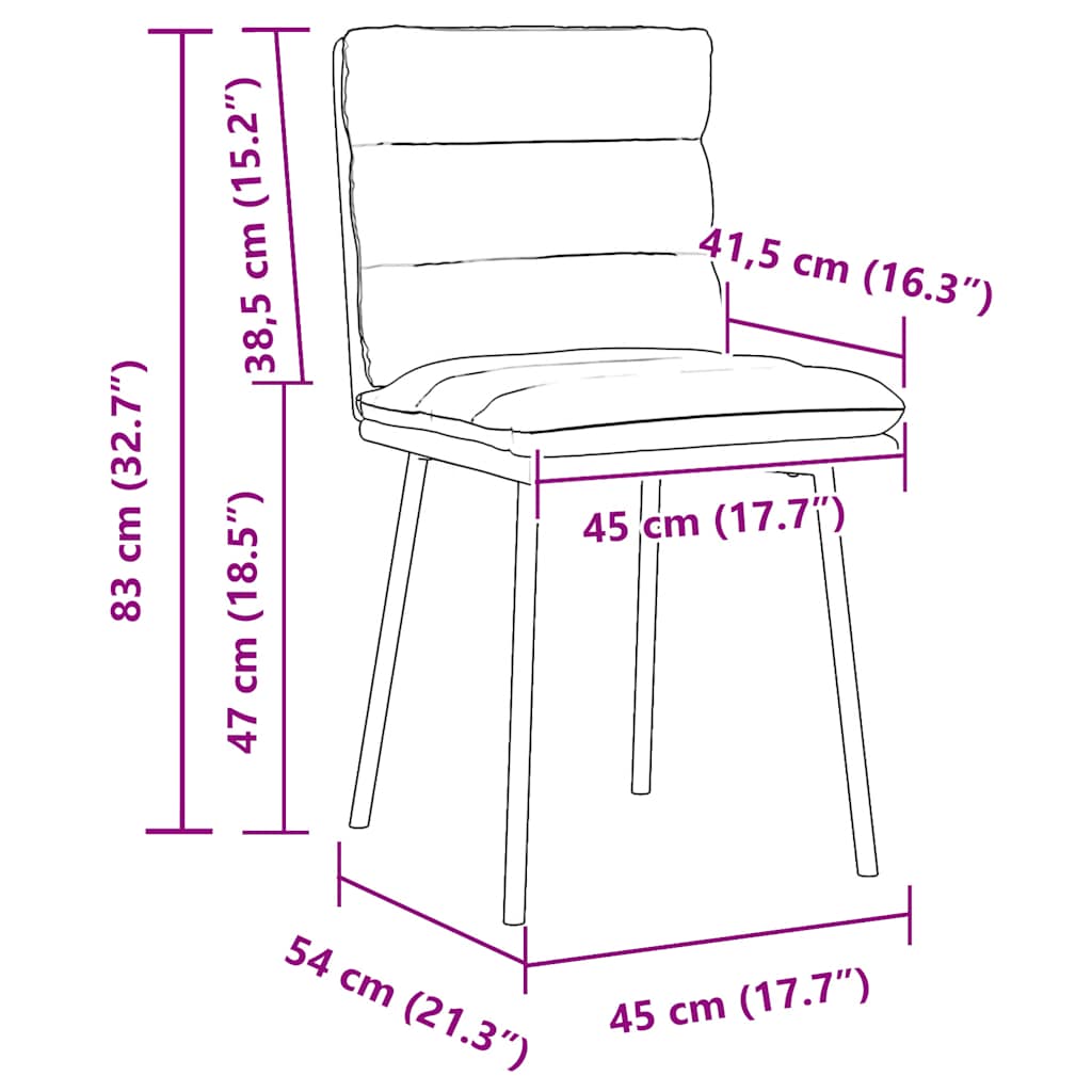 vidaXL Esszimmerstühle 6 Stk. Creme Samt