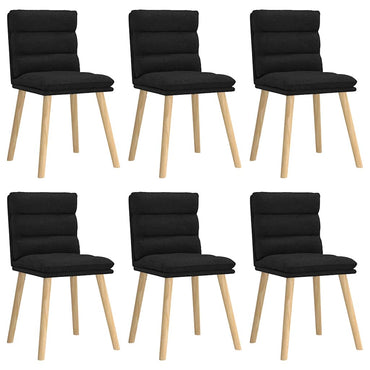 vidaXL Esszimmerstühle 6 Stk. Schwarz Stoff