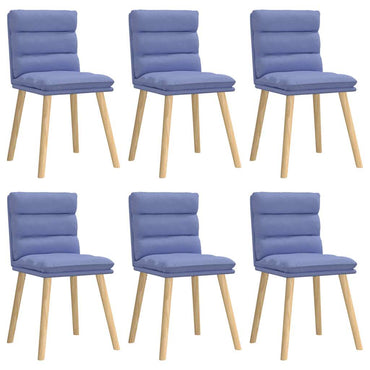 vidaXL Esszimmerstühle 6 Stk. Jeansblau Stoff