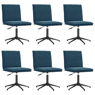 vidaXL Esszimmerstühle 6 Stk. Blau Samt