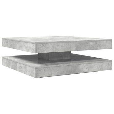 vidaXL Table basse pivotante à 360 degrés gris béton 90x90x34,5 cm