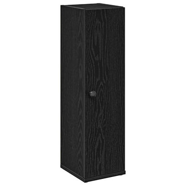 vidaXL Badezimmerschrank mit Rollenhalter Schwarz 20,5x22x72 cm