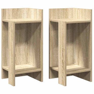 vidaXL Tables d'appoint 2 pcs avec étagère Chêne Sonoma 25,5x27x60 cm