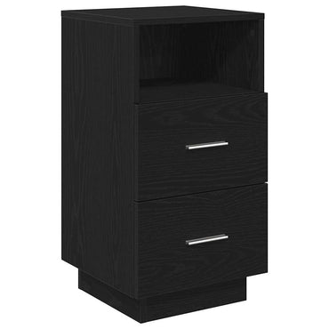 vidaXL Table de chevet avec 2 tiroirs Noir 36x36x68 cm