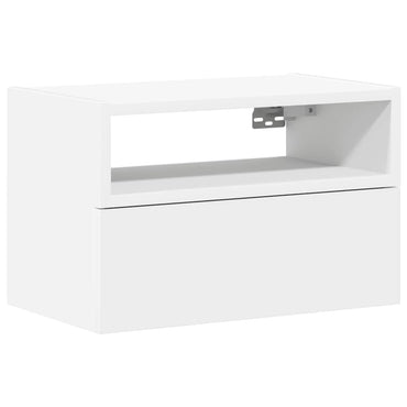 vidaXL Table de chevet murale Blanc 45x26x28,5 cm
