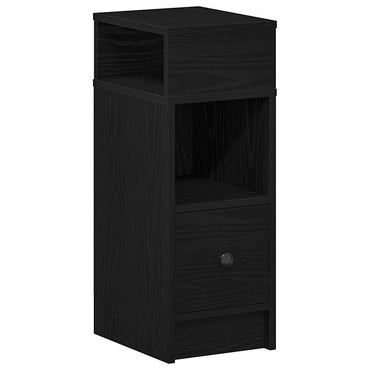 vidaXL Nachttisch mit Schublade Schwarz 25x31x66 cm
