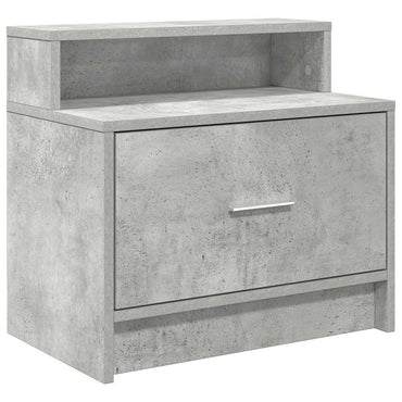 vidaXL Nachttisch mit Schublade Betongrau 51x31x47 cm