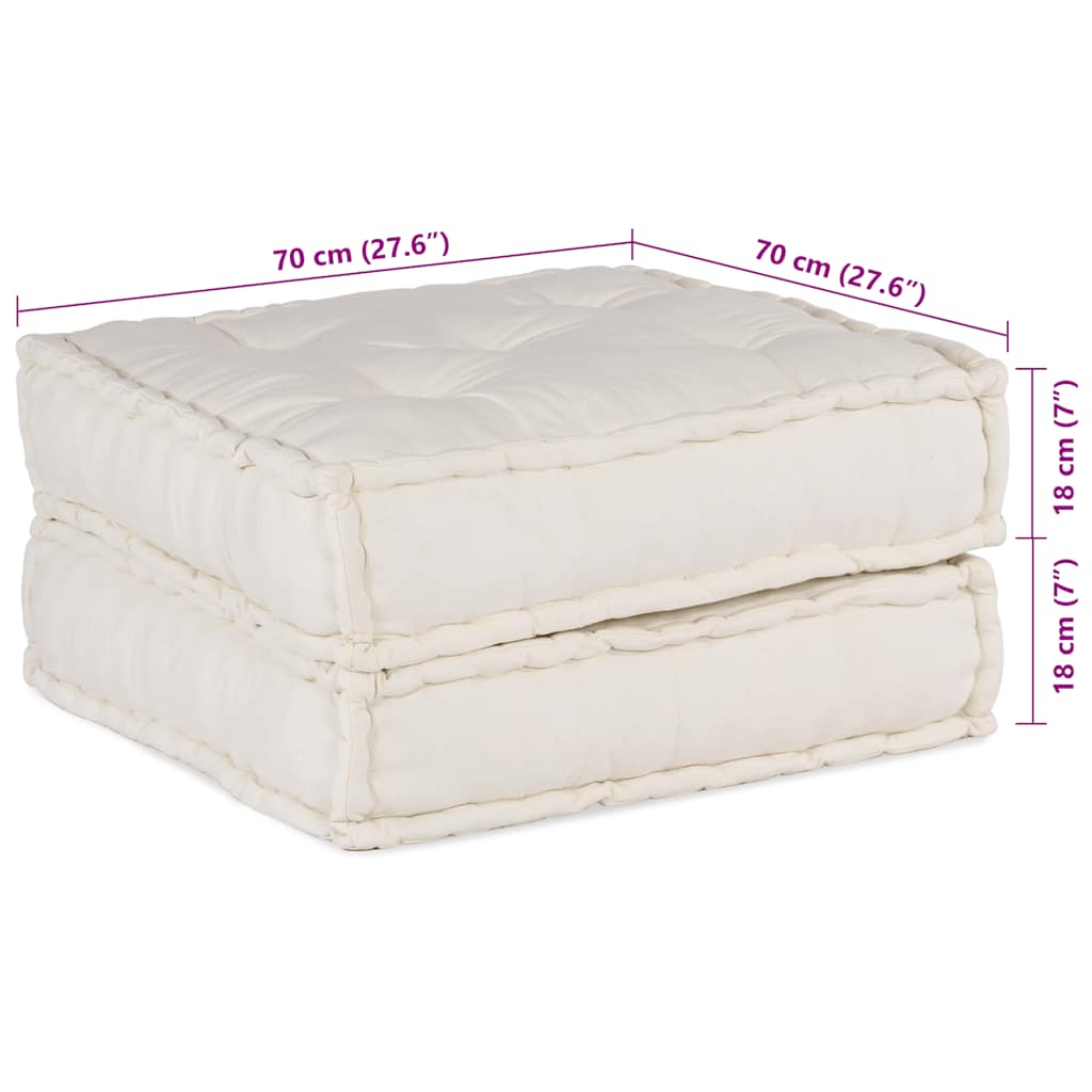 vidaXL Élément de canapé modulaire crème 70x70x36 cm Tissu