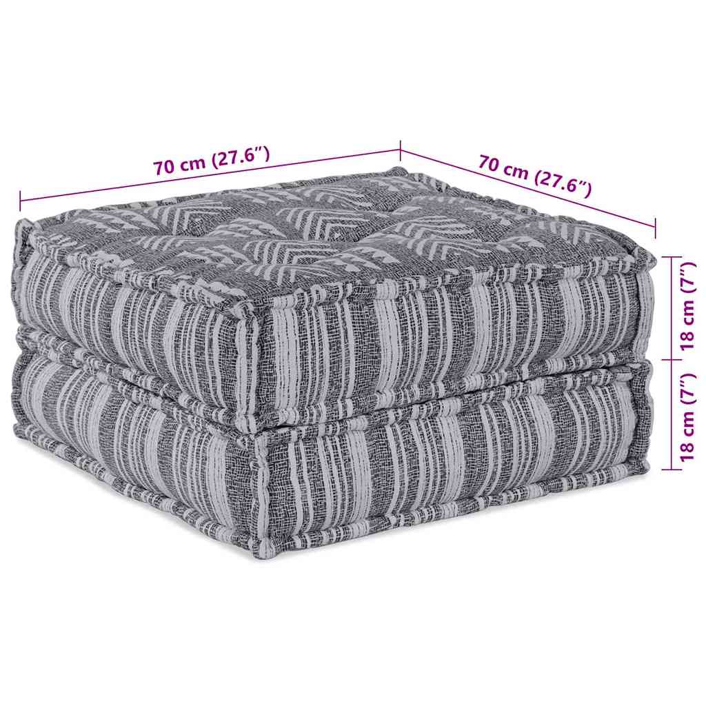 vidaXL Canapé modulable gris imprimé 70 x 70 x 36 cm tissu