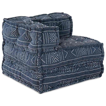 vidaXL Modulares Ecksofa Indigo Druck 70 x 70 x 56 cm Stoff