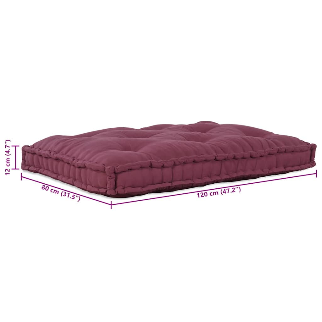 vidaXL Coussin de canapé Marron châtaigne 120 x 80 x 12 cm Tissu