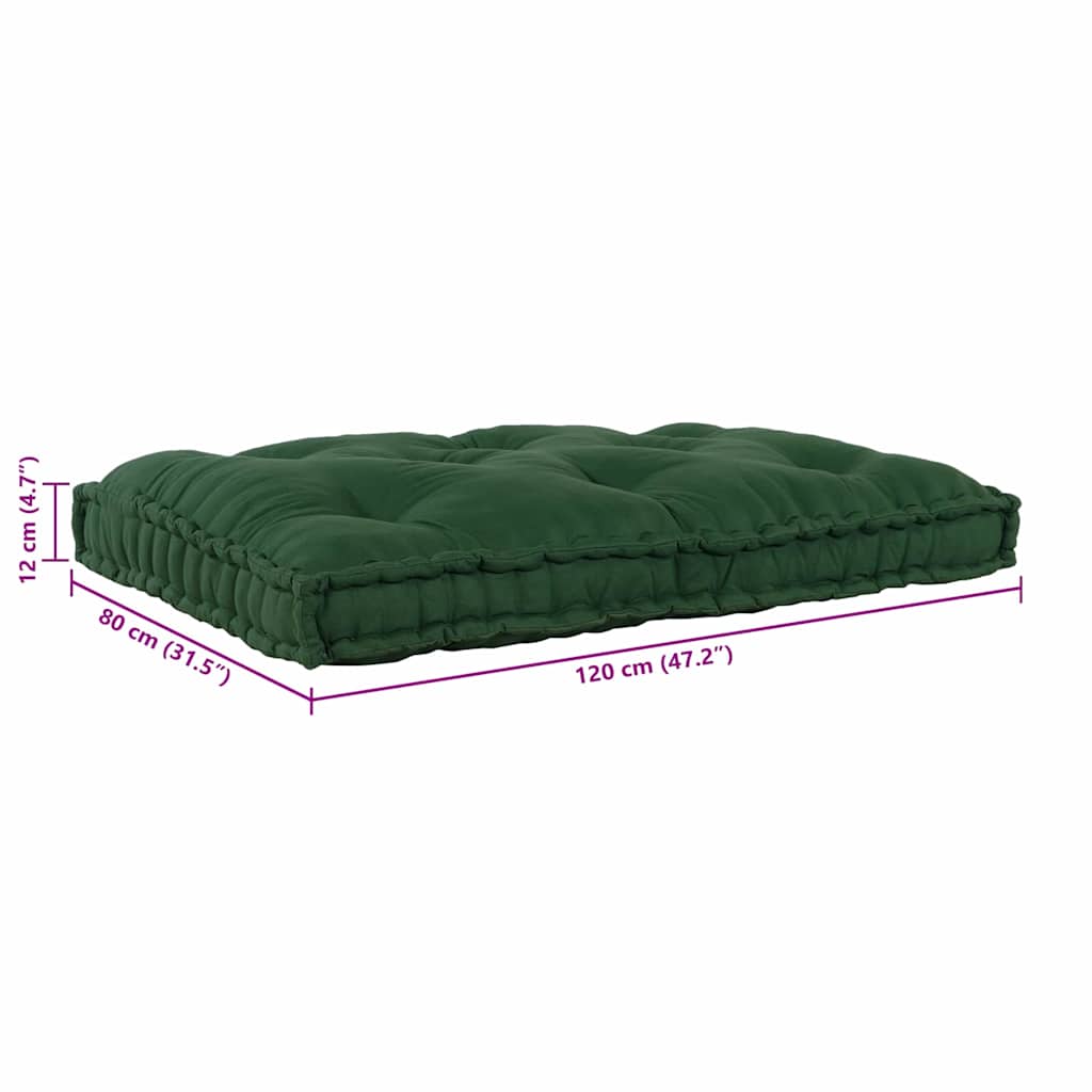vidaXL Canapé modulaire Vert 120 x 80 x 12 cm Tissu