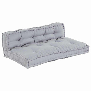 vidaXL Canapé modulaire 2 pcs Gris 120 x 80 x 38 cm Tissu