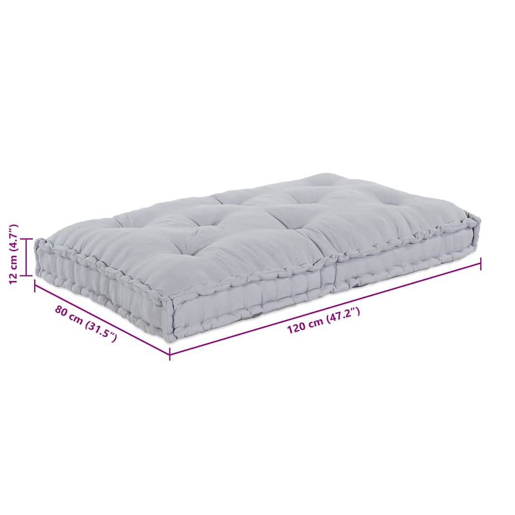 vidaXL Canapé modulaire gris 120 x 80 x 12 cm Tissu