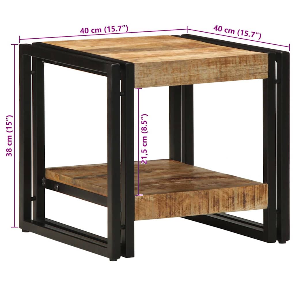vidaXL Couchtisch Braun 40 x 40 x 38 cm Massivholz Mango