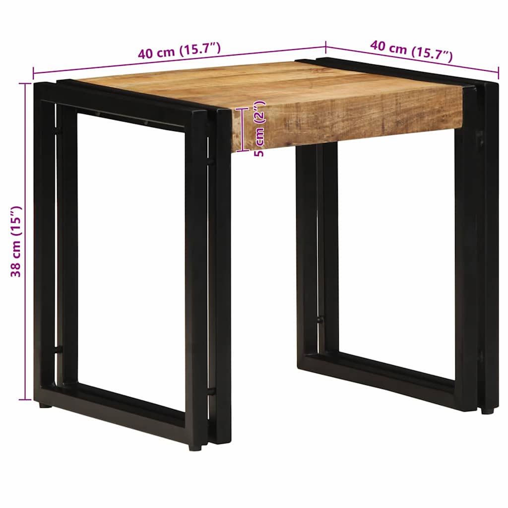 vidaXL Couchtisch Braun 40 x 40 x 38 cm Massivholz Mango