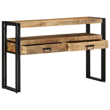 vidaXL Konsolentisch mit Regal Braun 120 x 33 x 75 cm Massivholz Mango