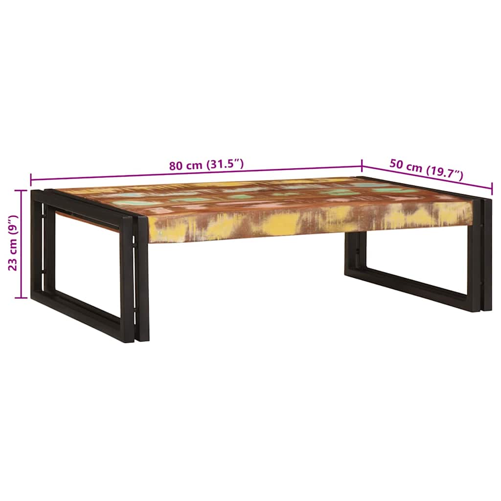 vidaXL Badregal mit Regal Mehrfarbig 80 x 50 x 23 cm Massives Altholz