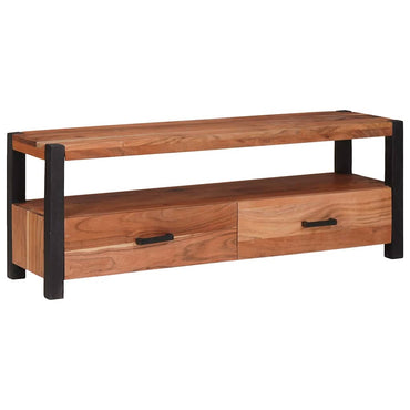 vidaXL Meuble TV avec étagère Marron 110 x 30 x 40 cm Bois d'acacia massif