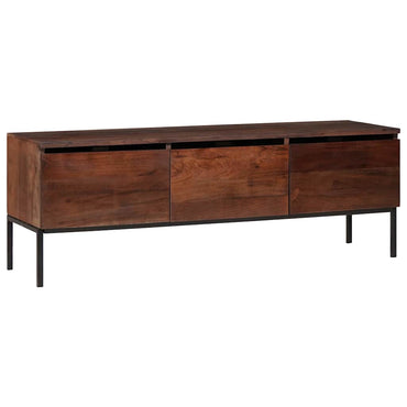 vidaXL Meuble TV, bois d'acacia massif, 110x30x36 cm, marron miel