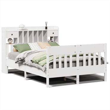 vidaXL Lit en bois massif sans matelas Blanc 140x200 cm Pin