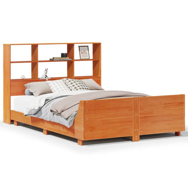 vidaXL Lit en bois massif sans matelas Marron ciré 120x200 cm Pin
