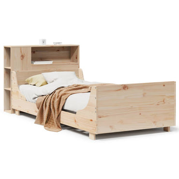 vidaXL Massivholzbett ohne Matratze 75x190 cm Kiefernholz