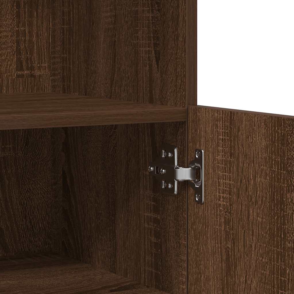 vidaXL Sideboard Braun Eichen-Optik 81x37x100 cm Holzwerkstoff