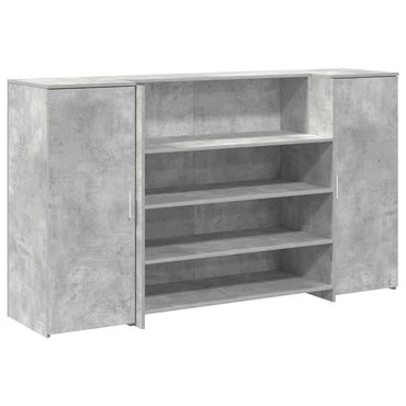 vidaXL Empfangstheke Betongrau 180x50x103,5 cm Holzwerkstoff