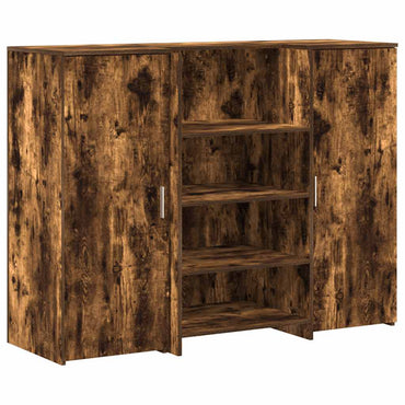 vidaXL Empfangstheke Räuchereiche 135x50x103,5 cm Holzwerkstoff