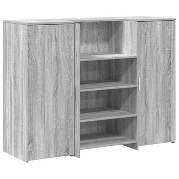 vidaXL Empfangstheke Grau Sonoma 135x50x103,5 cm Holzwerkstoff