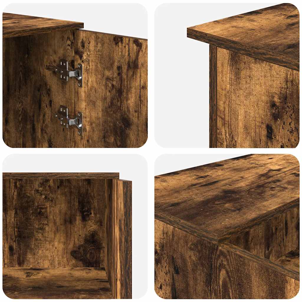 vidaXL Empfangstheke Räuchereiche 155x50x103,5 cm Holzwerkstoff