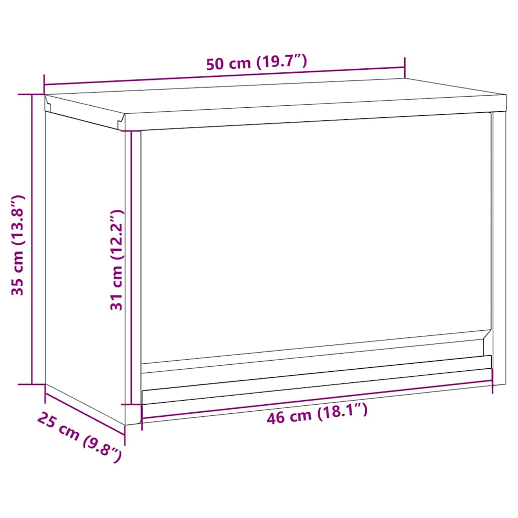 Werkzeugschrank mit Speicher Rot und Grau 50 x 25 x 35 cm