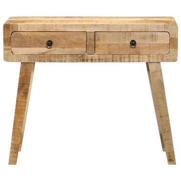 vidaXL Konsolentisch 90x32x75 cm Raues Massivholz Mango