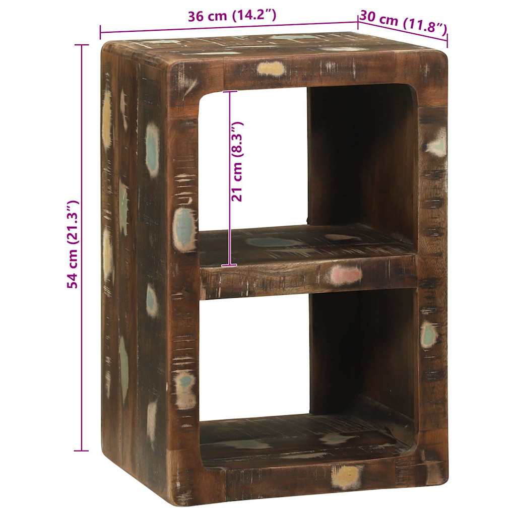 vidaXL TV-Schränk Mehrfarbig 36 x 30 x 54 cm Massivholz Altholz