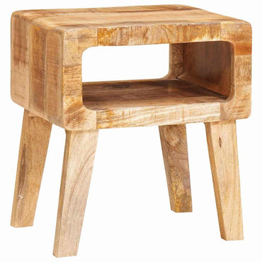 vidaXL Beistelltisch mit Regal Braun 40 x 32 x 46 cm Massivholz Mango