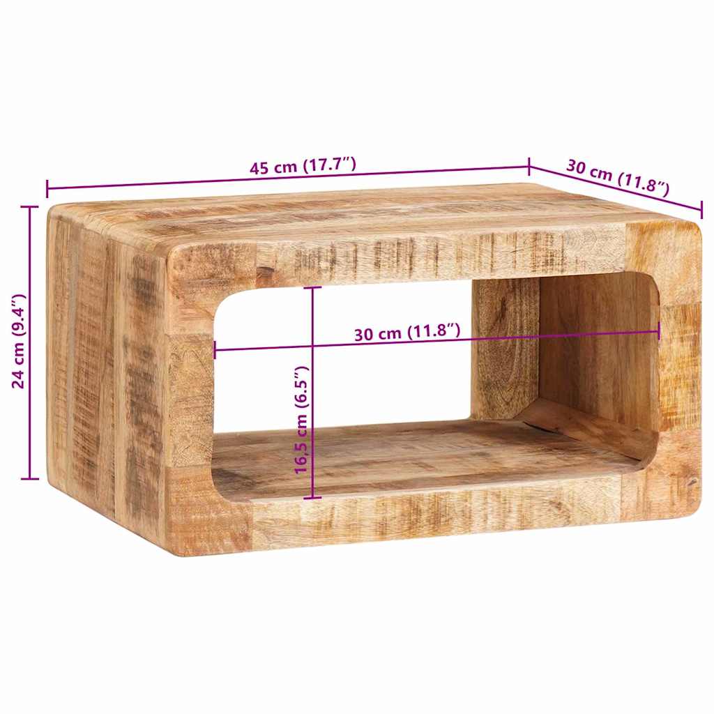 vidaXL Nachttisch 2 pcs Braun 45 x 30 x 24 cm Massivholz Mango