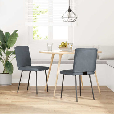 vidaXL Chaises de salle à manger 2 pcs Velours gris foncé
