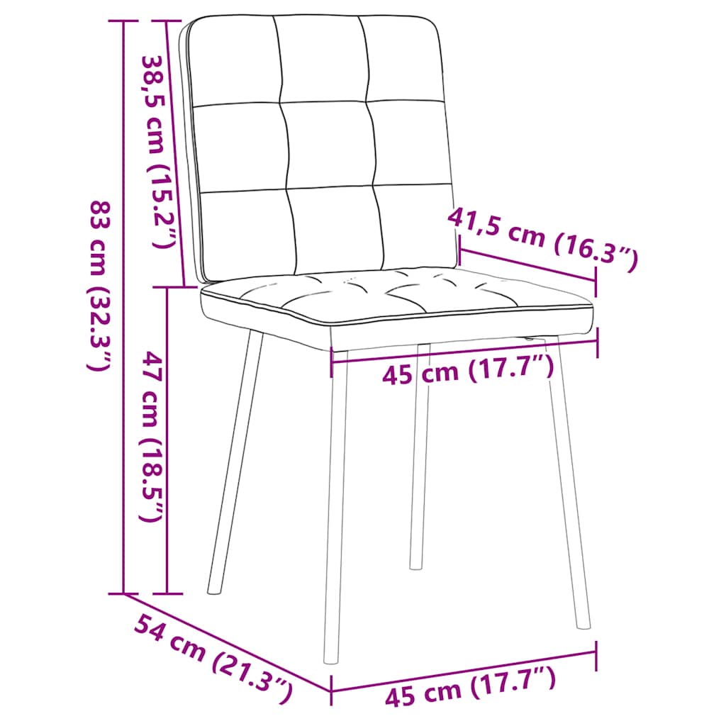Esszimmerstühle 2 Stk. Dunkelgrau Samt
