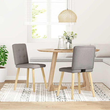 vidaXL Chaises de salle à manger 2 pcs Taupe Tissu